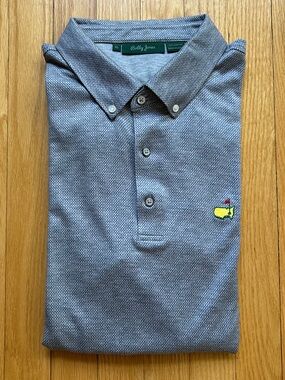 Masters Bobby Jones Men’s Short Sleeve Polo Shirt Cotton XL Gray Black